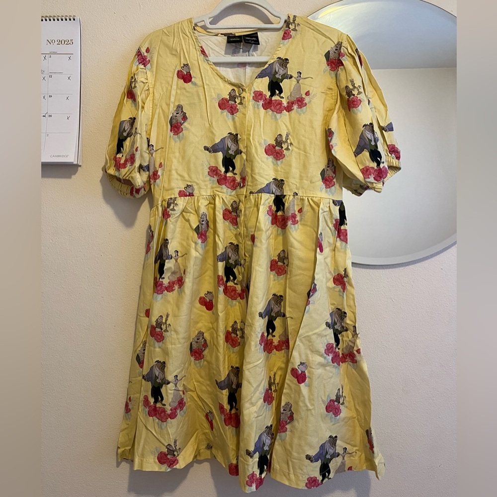 Cakeworthy Disney Beauty and The Beast Puff Sleeve Dress